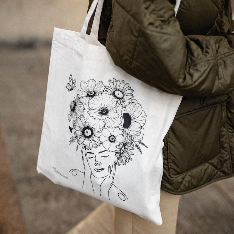 Canvas-Tasche Umarmt von Schmetterlingsflügeln