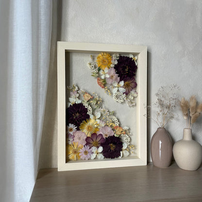 Blumenpoesie in drei Farben